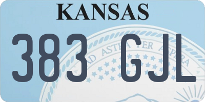 KS license plate 383GJL