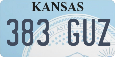 KS license plate 383GUZ