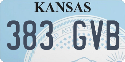KS license plate 383GVB