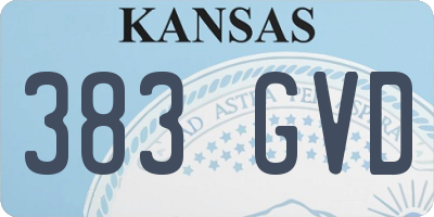 KS license plate 383GVD