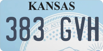 KS license plate 383GVH
