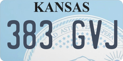 KS license plate 383GVJ