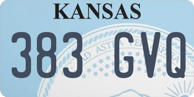 KS license plate 383GVQ