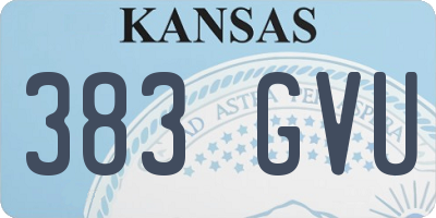 KS license plate 383GVU