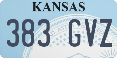 KS license plate 383GVZ