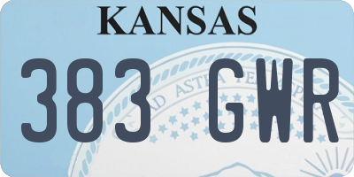 KS license plate 383GWR