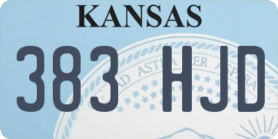 KS license plate 383HJD