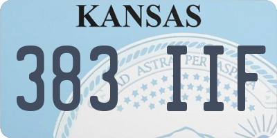 KS license plate 383IIF