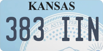 KS license plate 383IIN