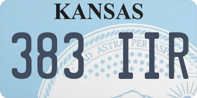 KS license plate 383IIR