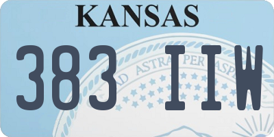 KS license plate 383IIW