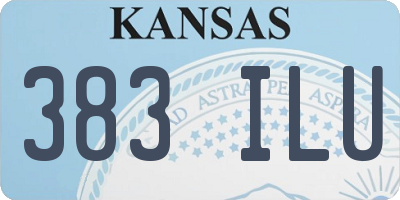 KS license plate 383ILU