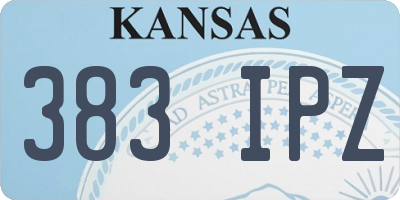 KS license plate 383IPZ