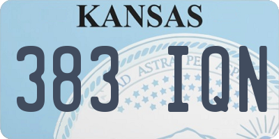 KS license plate 383IQN
