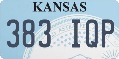 KS license plate 383IQP