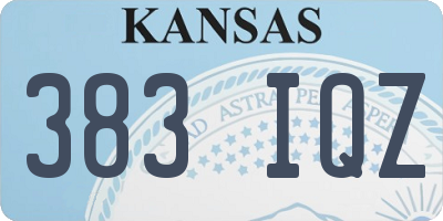 KS license plate 383IQZ