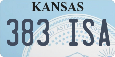 KS license plate 383ISA