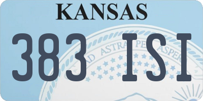 KS license plate 383ISI