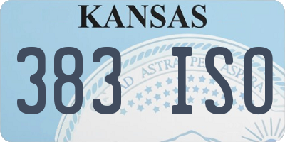 KS license plate 383ISO