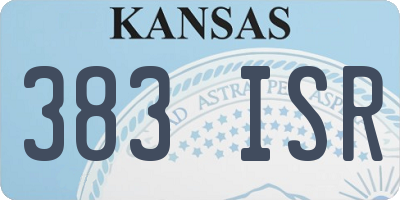 KS license plate 383ISR