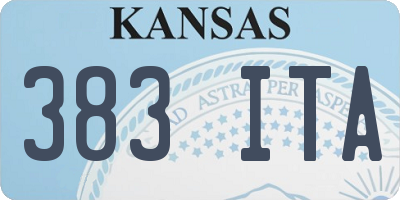 KS license plate 383ITA