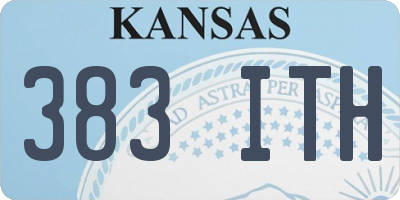 KS license plate 383ITH