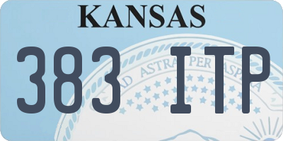 KS license plate 383ITP