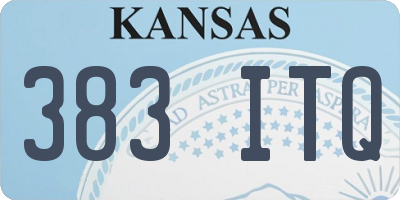 KS license plate 383ITQ