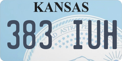 KS license plate 383IUH