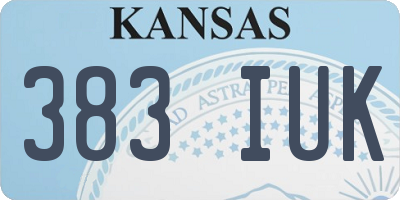 KS license plate 383IUK