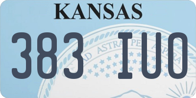KS license plate 383IUO