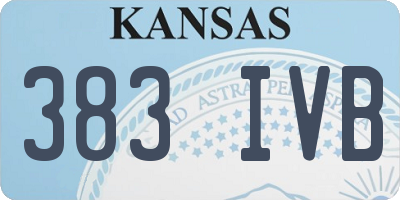 KS license plate 383IVB