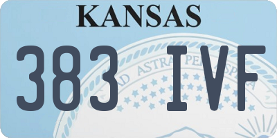 KS license plate 383IVF