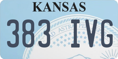 KS license plate 383IVG