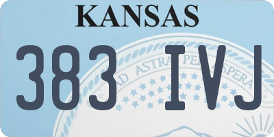 KS license plate 383IVJ