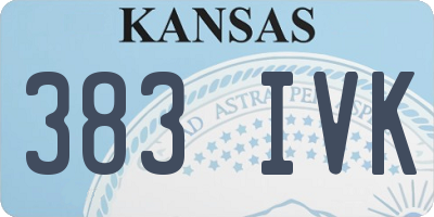 KS license plate 383IVK
