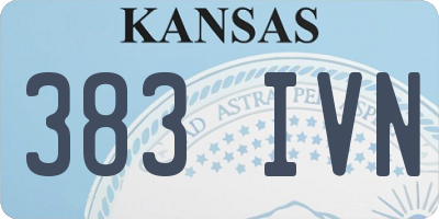 KS license plate 383IVN