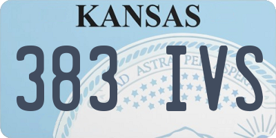 KS license plate 383IVS