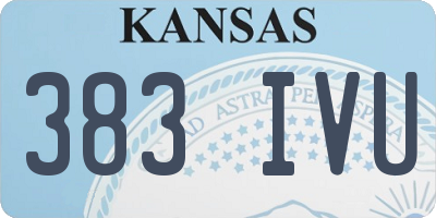 KS license plate 383IVU