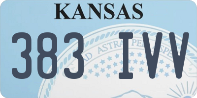 KS license plate 383IVV