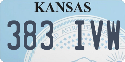 KS license plate 383IVW