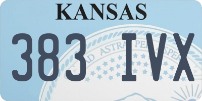 KS license plate 383IVX
