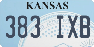 KS license plate 383IXB