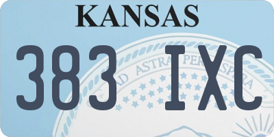KS license plate 383IXC