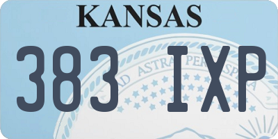 KS license plate 383IXP