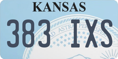 KS license plate 383IXS