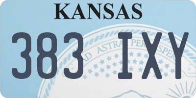 KS license plate 383IXY