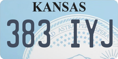 KS license plate 383IYJ