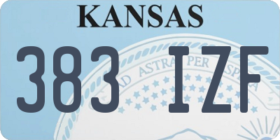 KS license plate 383IZF