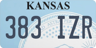 KS license plate 383IZR